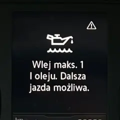 Na desce rozdzielczej świeci się znak oleju w samochodzie: "Wlej maks. 1 l oleju. Dalsza jazda możliwa.