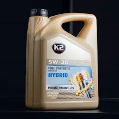 Olej silnikowy K2 5W-30 Hybrid. Dowiedz się, co ile wymiana oleju w hybrydzie, by zapewnić jej długowieczność.